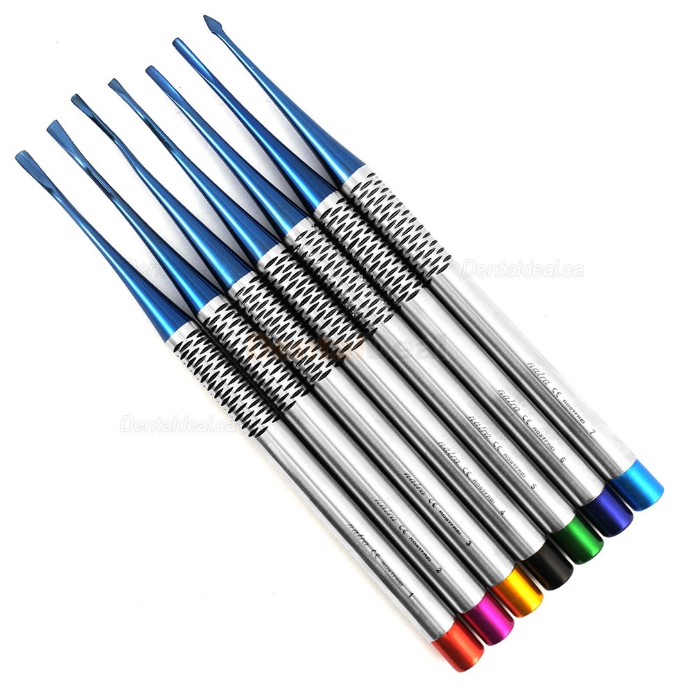 7Pcs Dental Elevator Kit Dental Extracting Surgical Tools Set